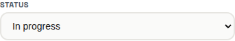 Status dropdown in the job edit form