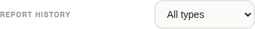 History tab type filter dropdown